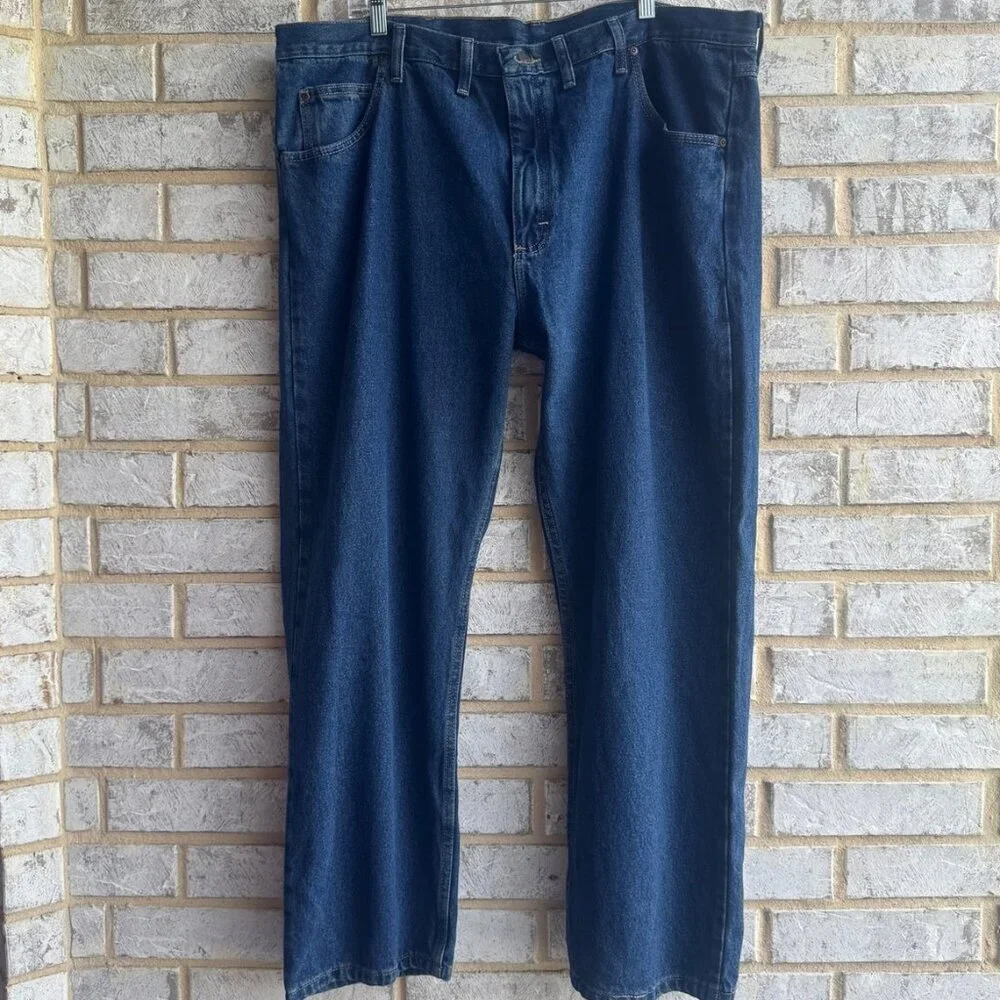 Wrangler Relaxed Fit 100% Cotton Blue Denim Jeans Women's Size 44 X 30